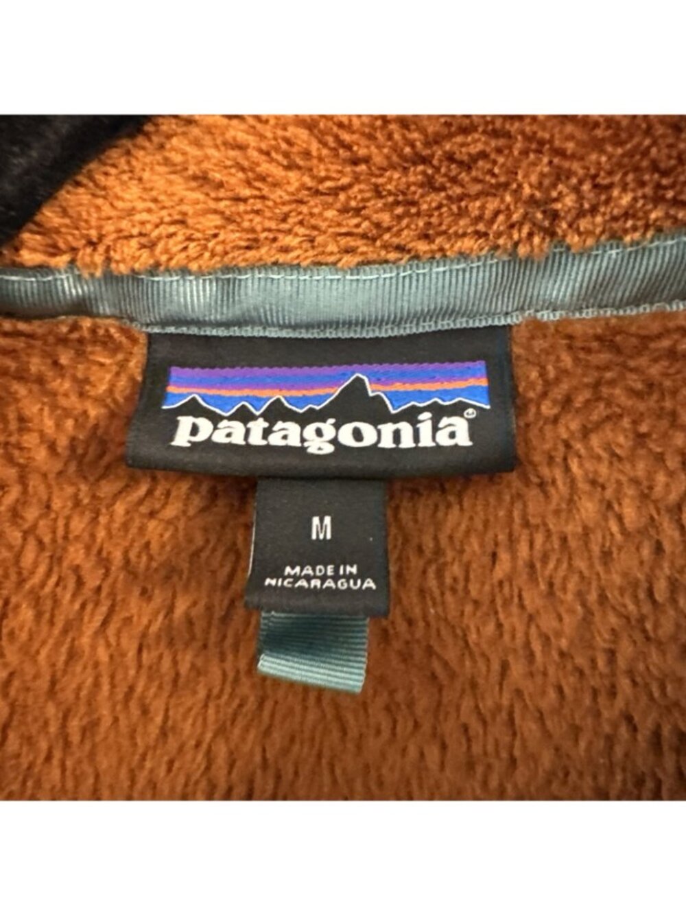 Patagonia Sweater Women Medium Copper Teal Pullover Snap Fleece Polartec Better - Picture 4 of 10